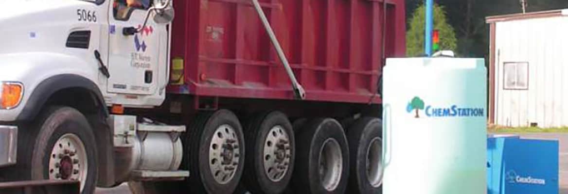 Asphalt release equipment in operation